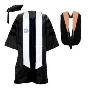 Doctorate graduation regalia bundle with sash and tam